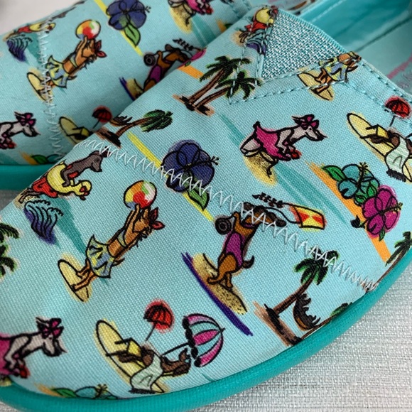 Girls BOBS From Sketchers Turquoise Beach Memory Foam Flats Girls 5Y - Picture 7 of 11